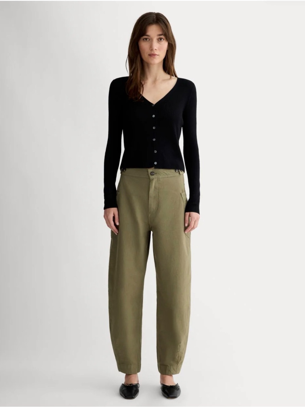 NWT Everlane THE FATIGUE BARREL PANT, Size 8, Kalamata
